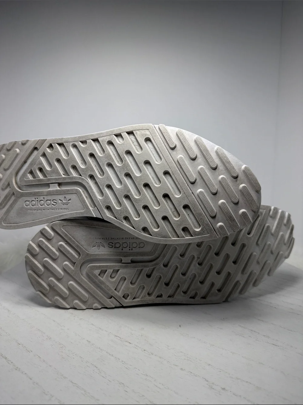 adidas White Athletic Shoes (Interior Label View)